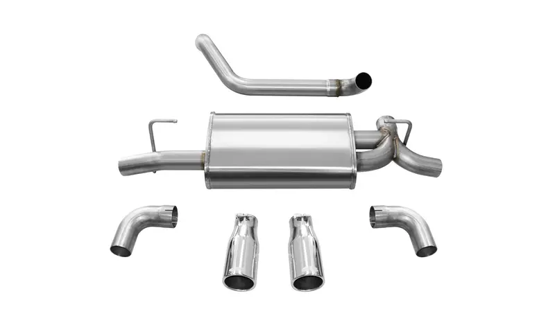 Corsa Performance 21014 Axle-Back Exhaust System For 2018+ Jeep Wrangler Jl Sport – 2.5" Dual Exit With Polished 3.5" Rolled Tips 1