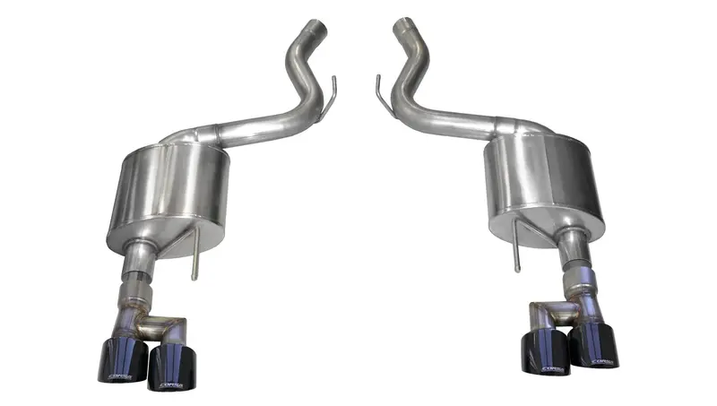 Corsa Performance 21039Blk Mustang Axle-Back Exhaust System 18-19 Ford Mustang Gt 5.0L V8 Black Tips 3.0 Inch W/Twin 4.0 Inch Tips Sport Sound Level 1