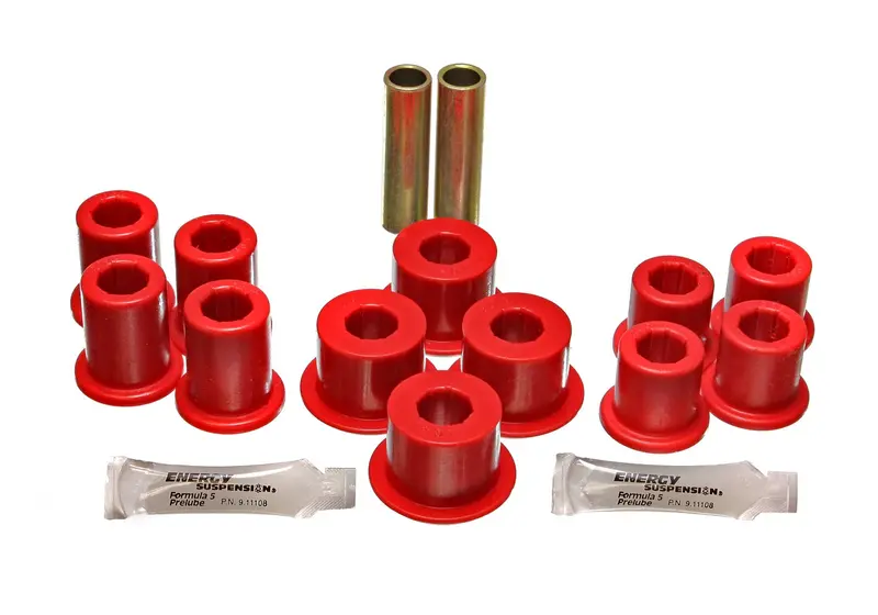 Energy Suspension Red Polyurethane Leaf Spring Bushing Kit – Rear Performance Upgrade 1