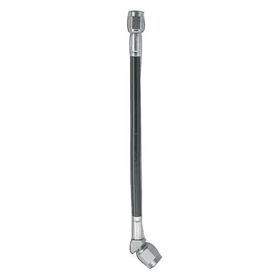 Fragola 342016 3An Black Ptfe Braided Hose – 16" Overall Length, Straight/45° Fittings 1