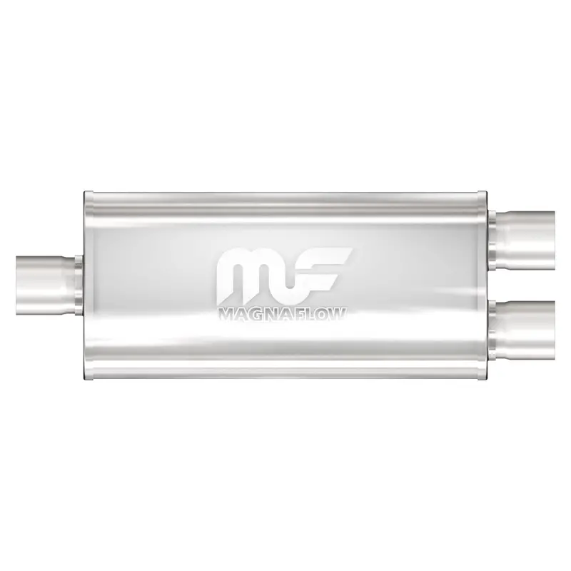 Magnaflow Universal Performance Muffler – Dual 2.25-Inch Inlet/Outlet, Stainless Steel 1
