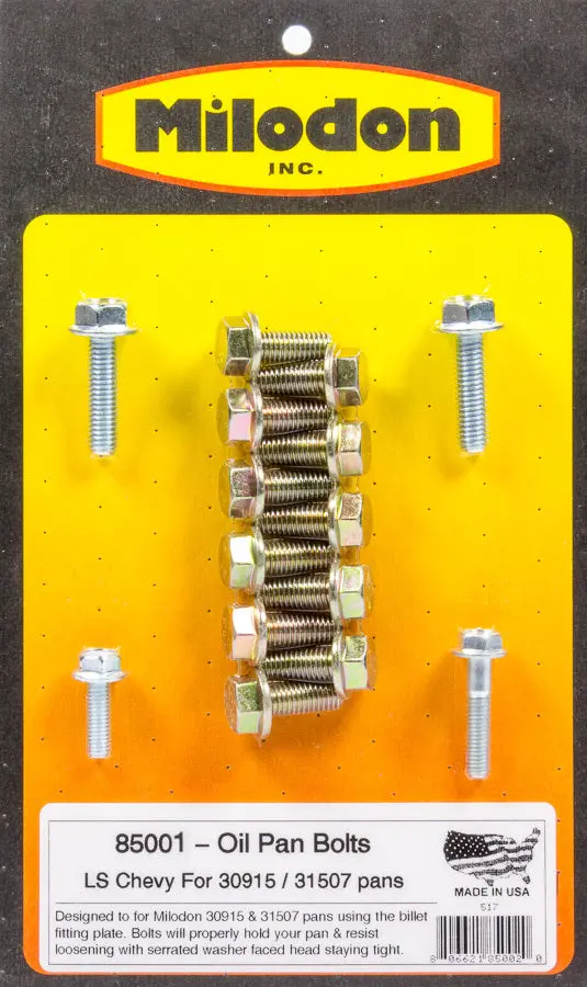 Milodon Gm Ls-Series Oil Pan Bolt Kit 85001 1