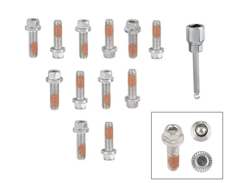Mr. Gasket Headlock Header Bolt Kit – 12-Piece Locking Fastener Set 1