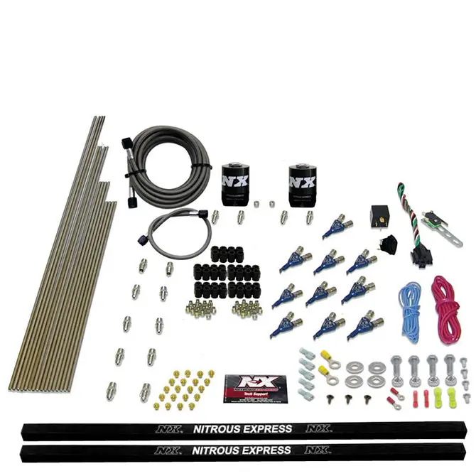 Nitrous Express 81000Efi-00 10-Cyl Piranha Nozzle Direct Port System Less Bottle (250-500Hp) 1