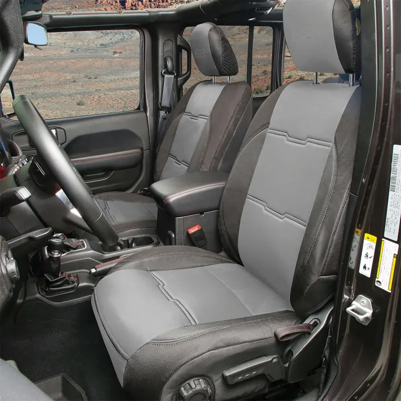 Smittybilt Neoprene Seat Cover Kit – Charcoal/Black, Full Interior Protection For Gen 2 Vehicles 1
