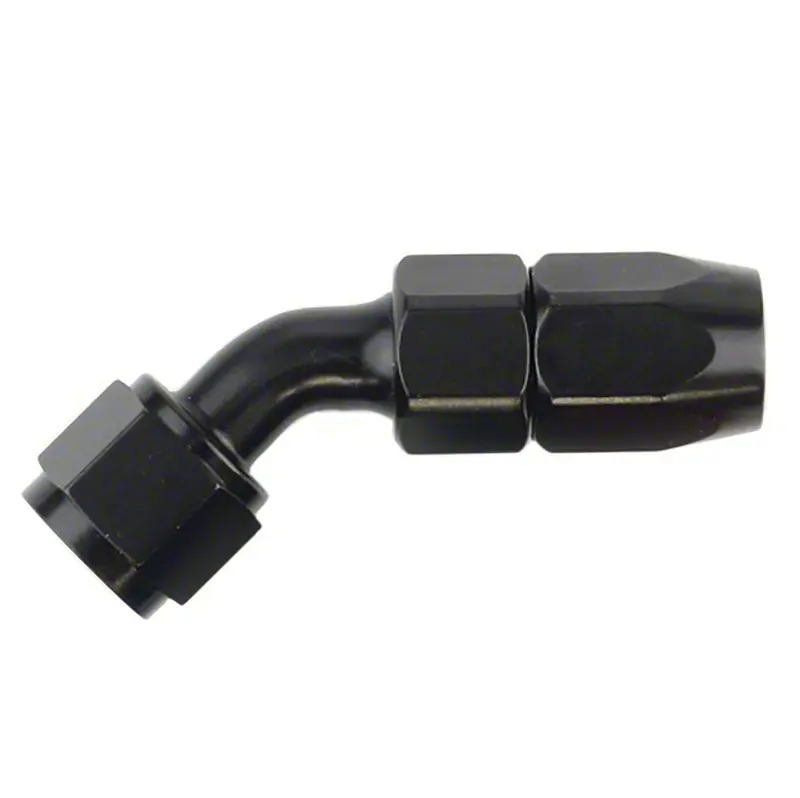 Speedfx Full-Swivel -10An Fitting With 45-Degree Angle, Black Anodized Aluminum 1