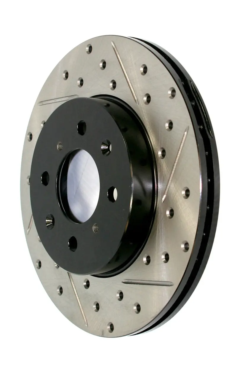Stoptech 127.50018R Stoptech Sport Drilled/Slotted Brake Rotor; Rear Right 1