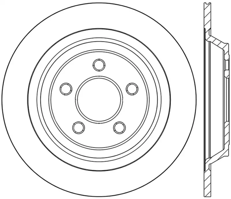 Stoptech 127.61111L Sport Series Drilled & Slotted Rear Left Rotor 1