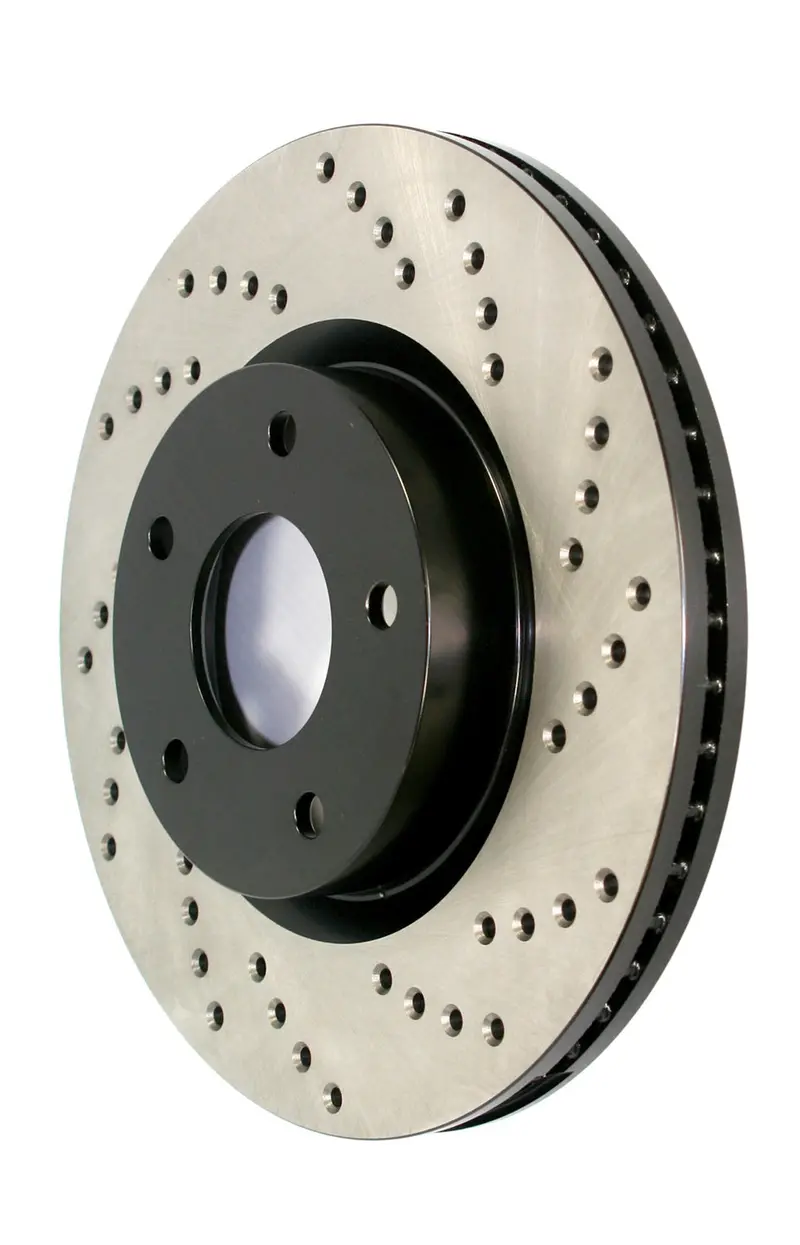 Stoptech 128.33120L Sport Cross-Drilled Front Left Brake Rotor 1