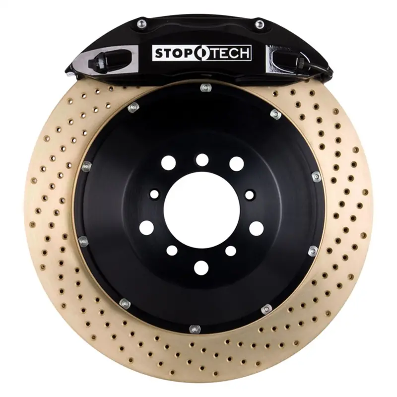 Stoptech 83.137.0047.54 Stoptech Big Brake Kit; Black Caliper; Slotted Two-Piece Rotor; Front 1